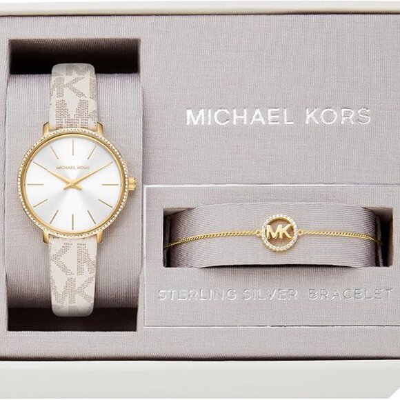 Michael Kors Stainless Steel Watch for Women with Steel, Leather, or Silicone Ba
